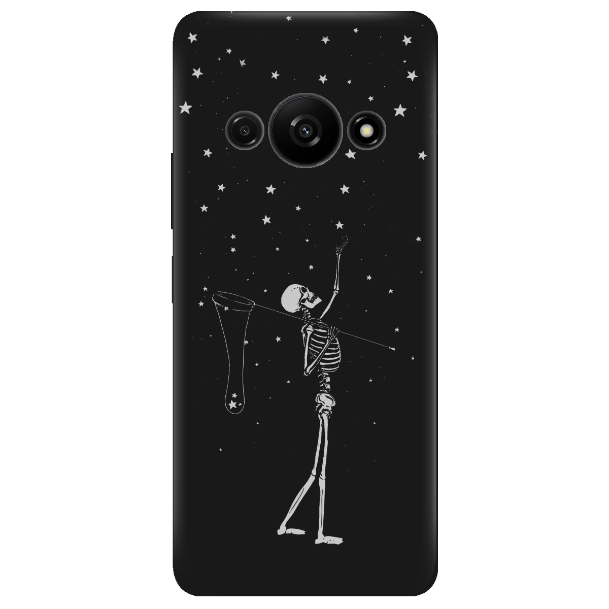 Чохол для Xiaomi Redmi A3 чорний матовий soft touch Stars night - фото 1 - Чохли для телефонів