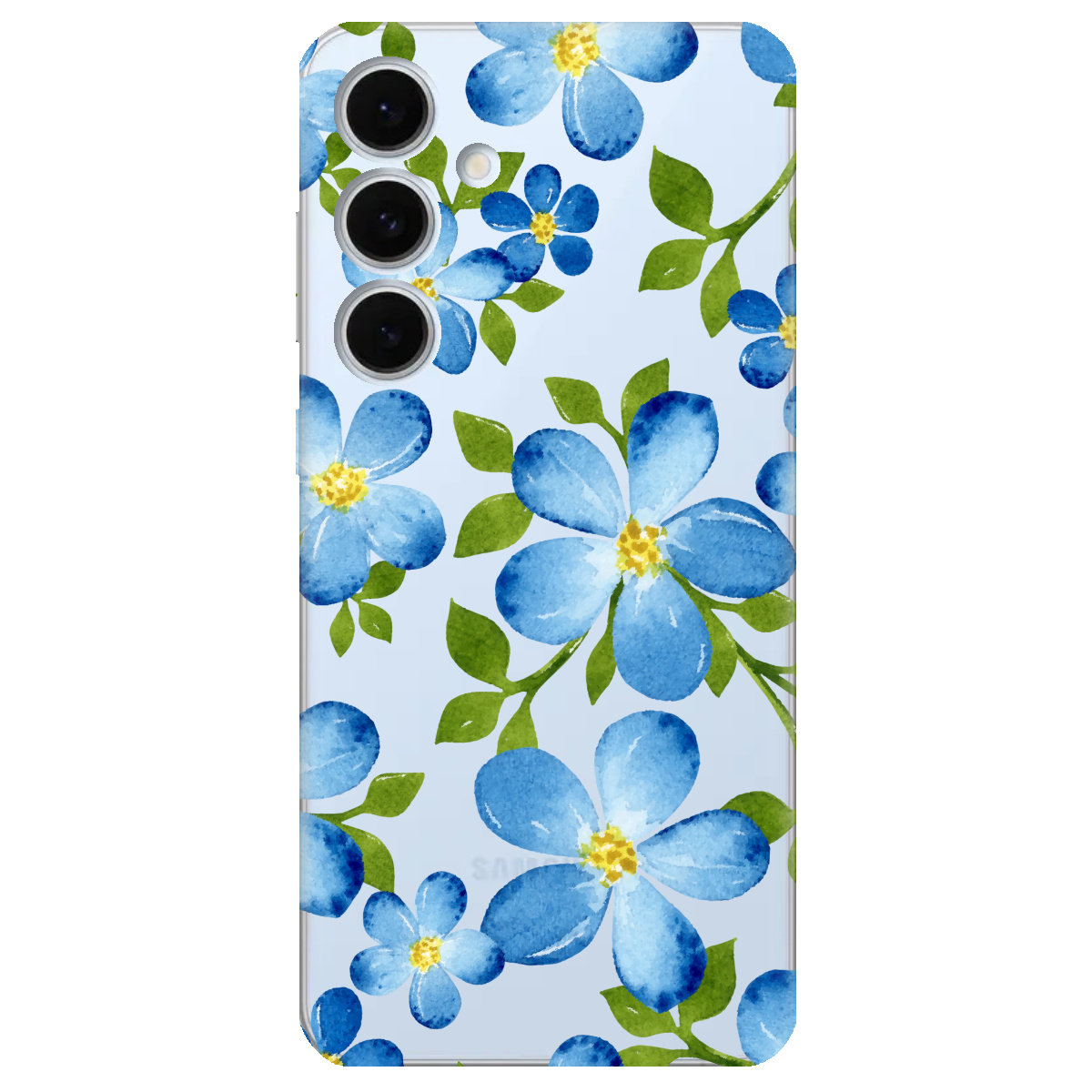 Чохол для Samsung Galaxy S24 FE Flowers blue - фото 1 - Чохли для телефонів