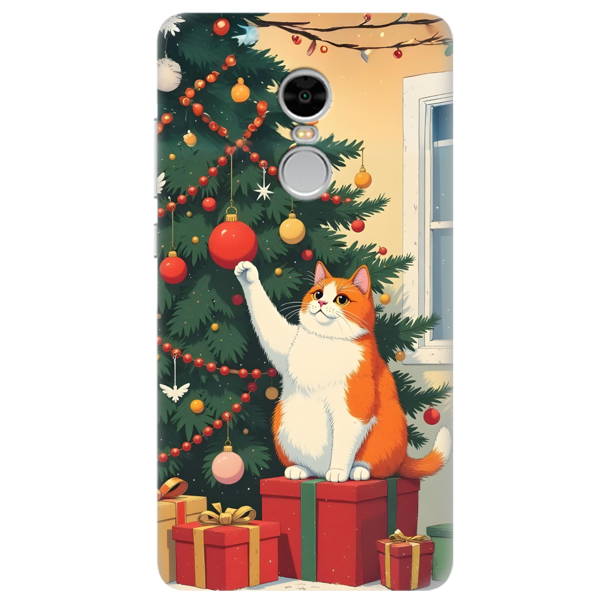 Чехол для Xiaomi Redmi Note 4 Christmas Cat - фото 1 - Чехлы для телефонов