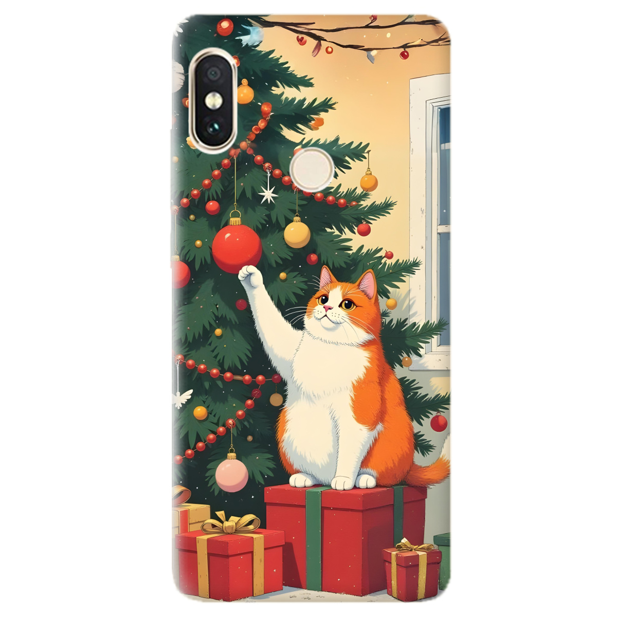 Чохол для Xiaomi Redmi Note 5 Christmas Cat - фото 1 - Чохли для телефонів