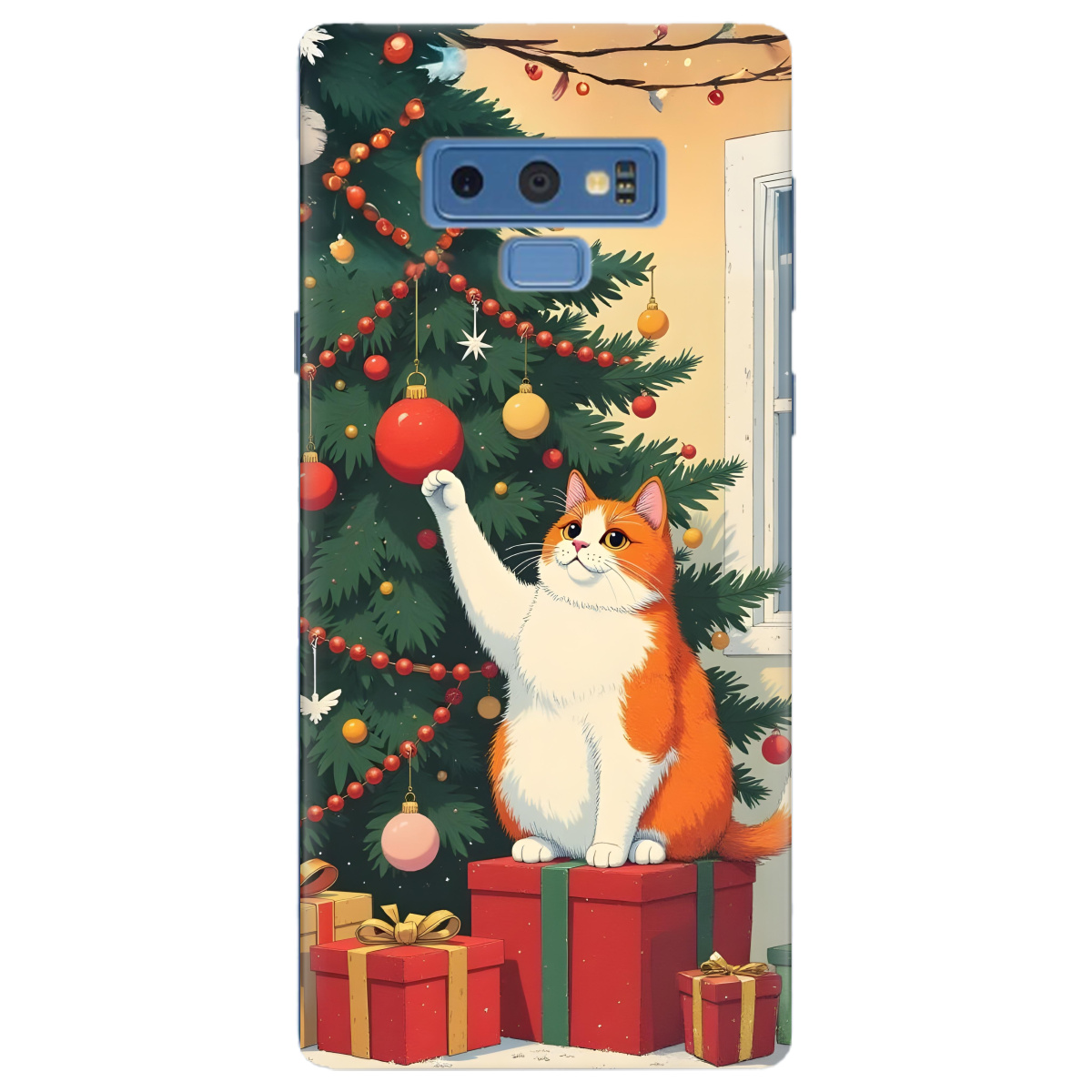 Чехол для Samsung Galaxy Note 9 Christmas Cat - фото 1 Чехол для Samsung Galaxy Note 9 Christmas Cat - фото 1 - Чехлы для телефонов