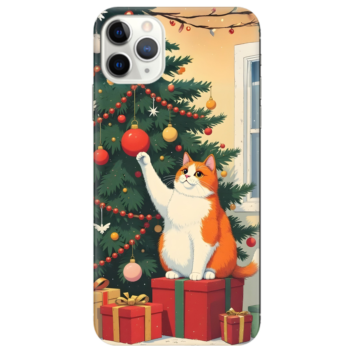 Чехол для Apple iPhone 11 Pro Max Christmas Cat - фото 1 - Чехлы для телефонов