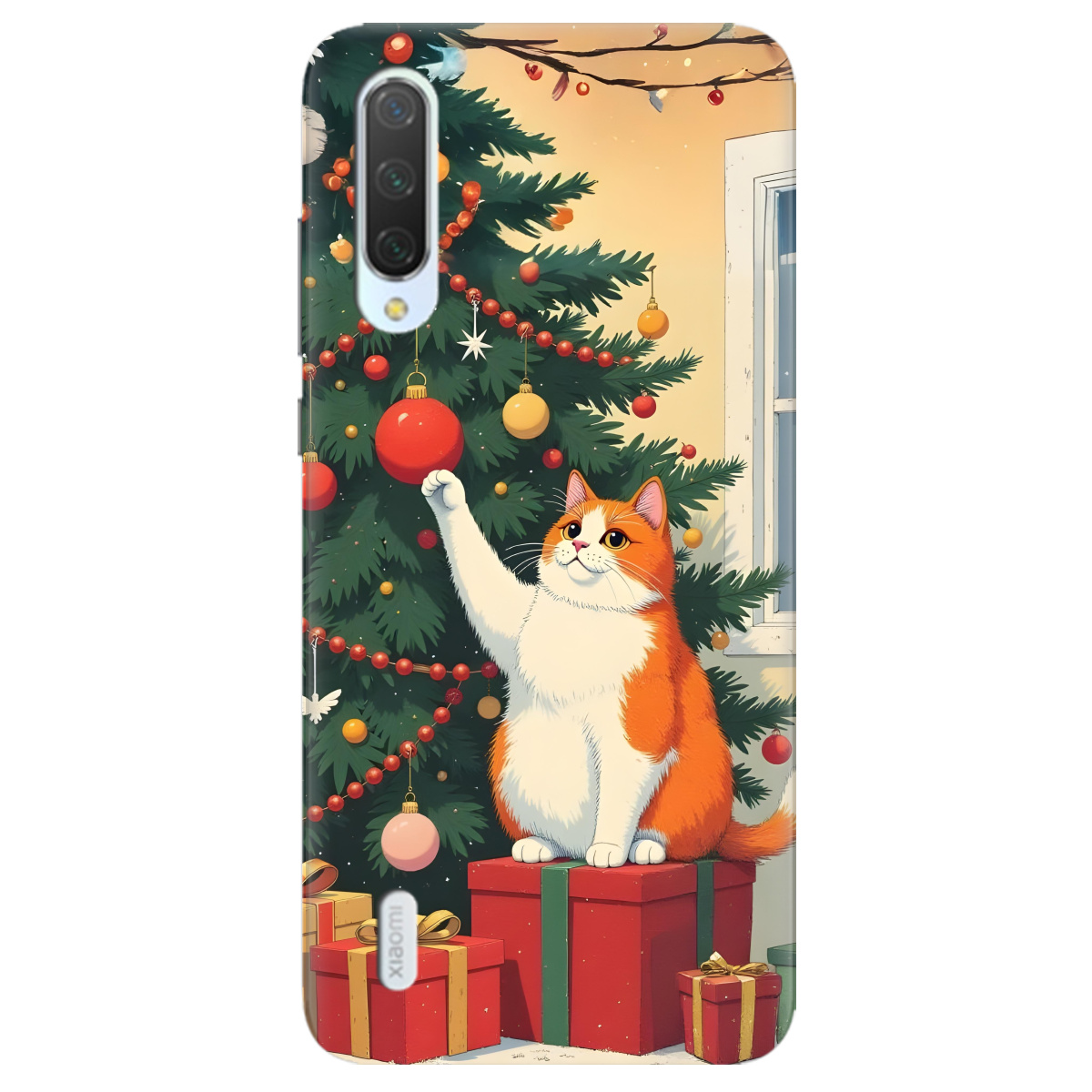 Чехол для Xiaomi Mi A3 Christmas Cat - фото 1 - Чехлы для телефонов