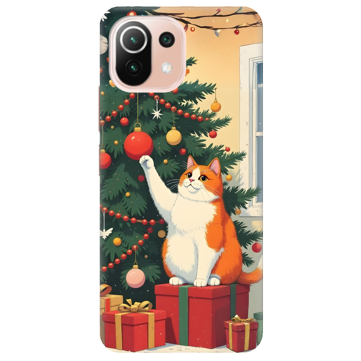 Чехол для Xiaomi Mi 11 lite Christmas Cat - фото 1 - Чехлы для телефонов
