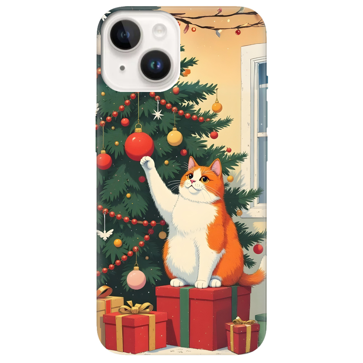 Чехол для Apple iPhone 14 Plus Christmas Cat - фото 1 - Чехлы для телефонов
