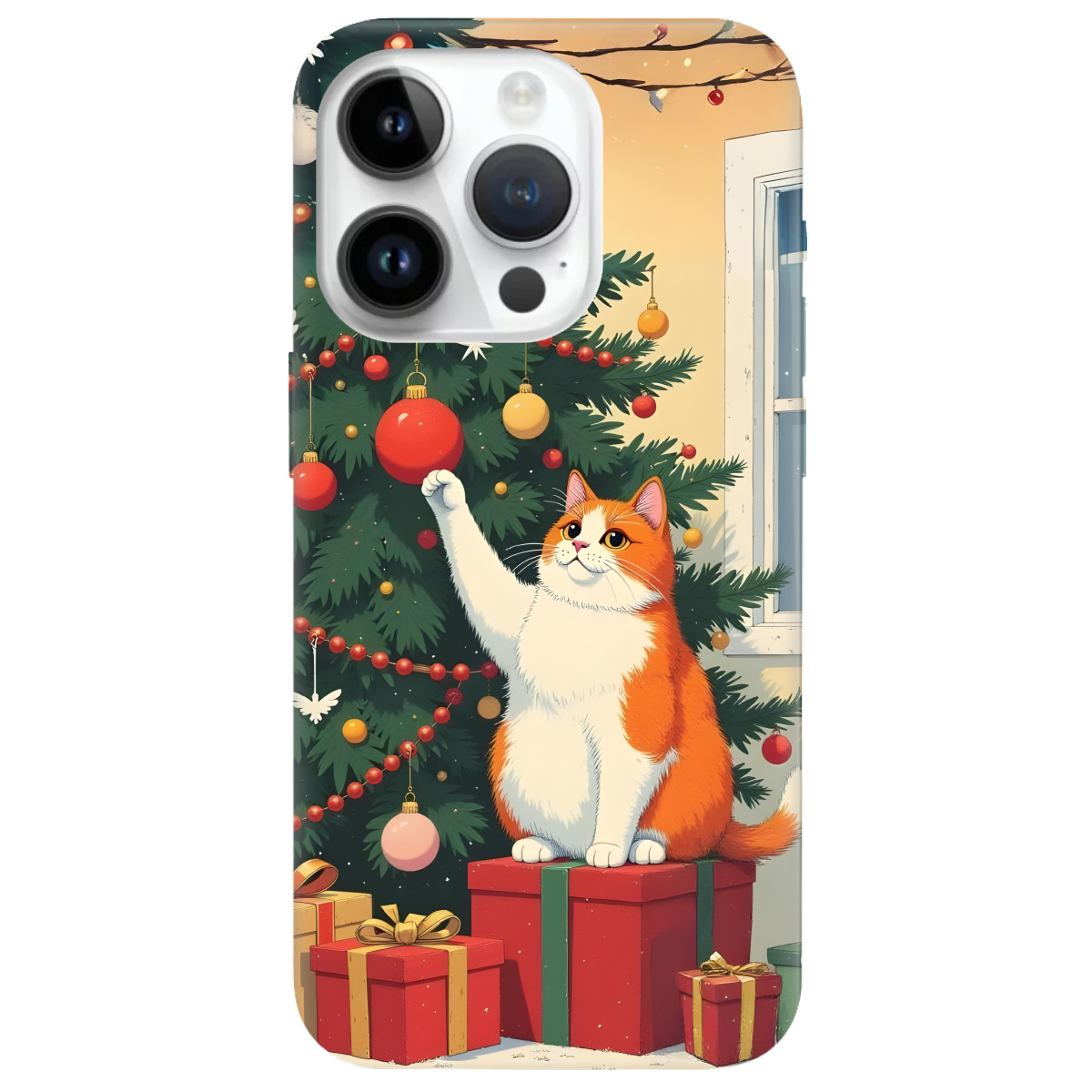 Чехол для Apple iPhone 14 Pro Christmas Cat - фото 1 - Чехлы для телефонов