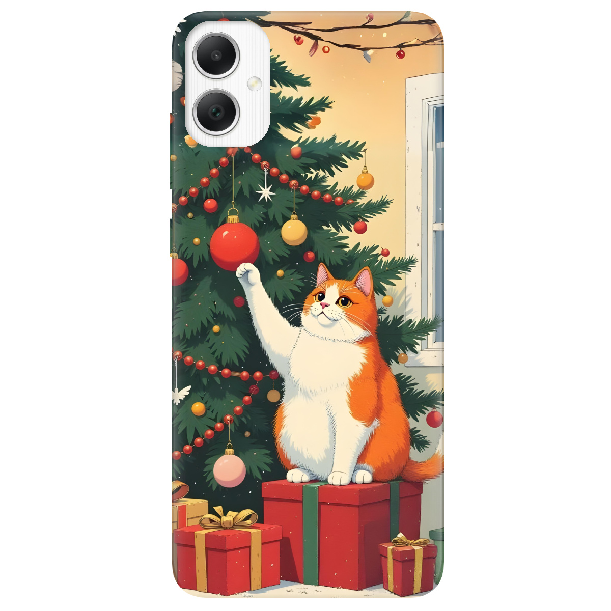 Чехол для Samsung Galaxy A05 Christmas Cat - фото 1 - Чехлы для телефонов