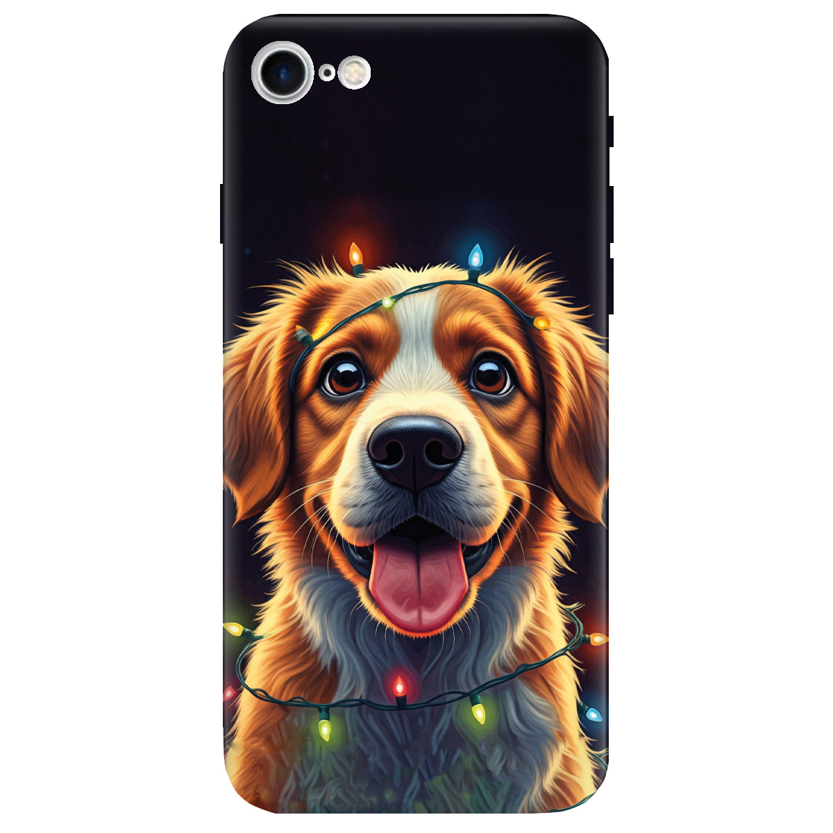 Чехол для Apple iPhone 8 Festive Pup - фото 1 - Чехлы для телефонов