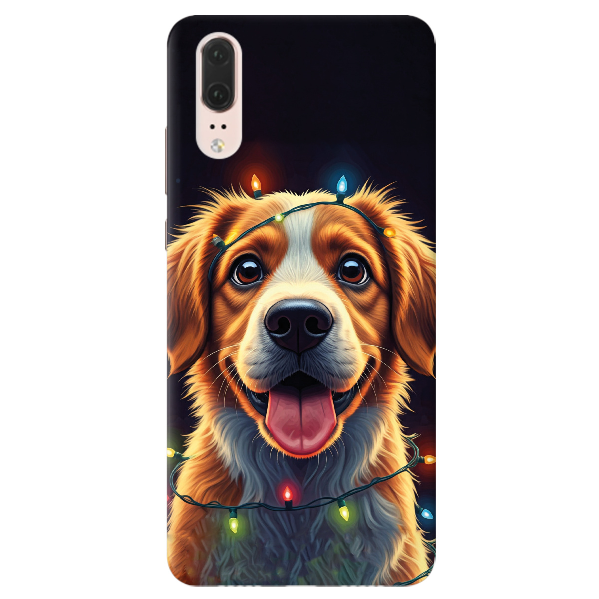 Чохол для Huawei P20 Festive Pup - фото 1 Чохол для Huawei P20 Festive Pup - фото 1 - Чохли для телефонів