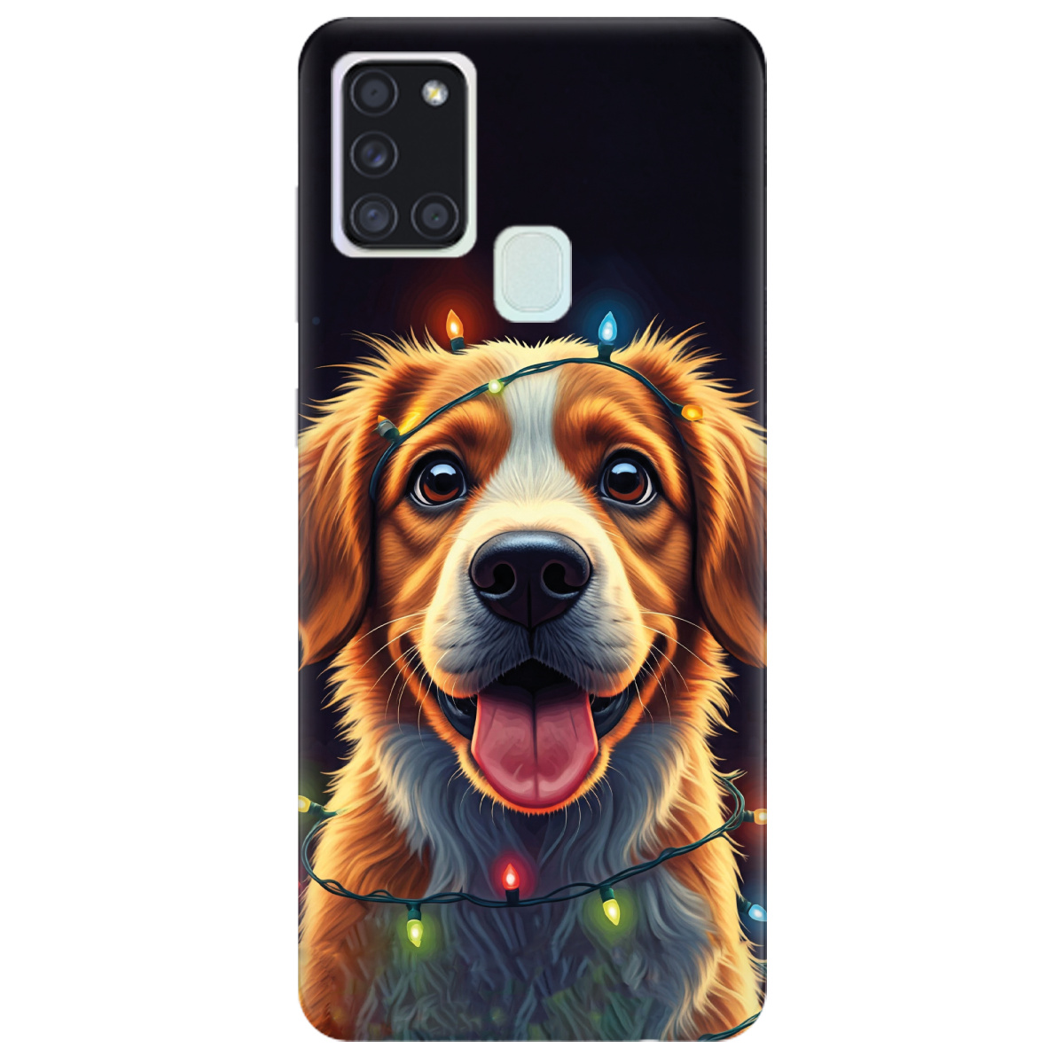 Чохол для Samsung Galaxy A21s Festive Pup - фото 1 - Чохли для телефонів