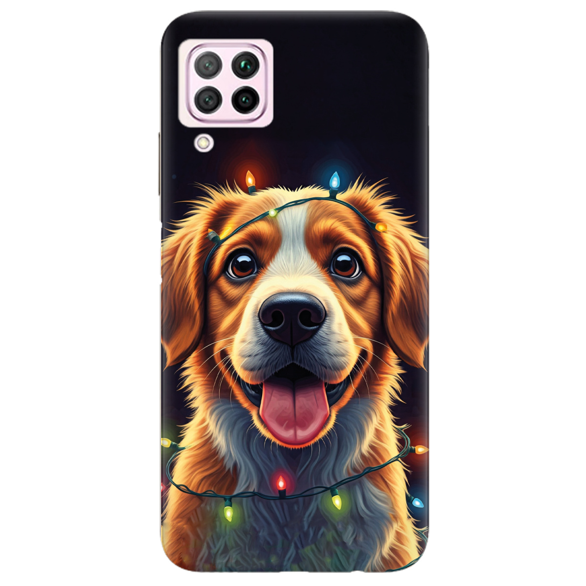 Чехол для Huawei P40 Lite Festive Pup - фото 1 - Чехлы для телефонов