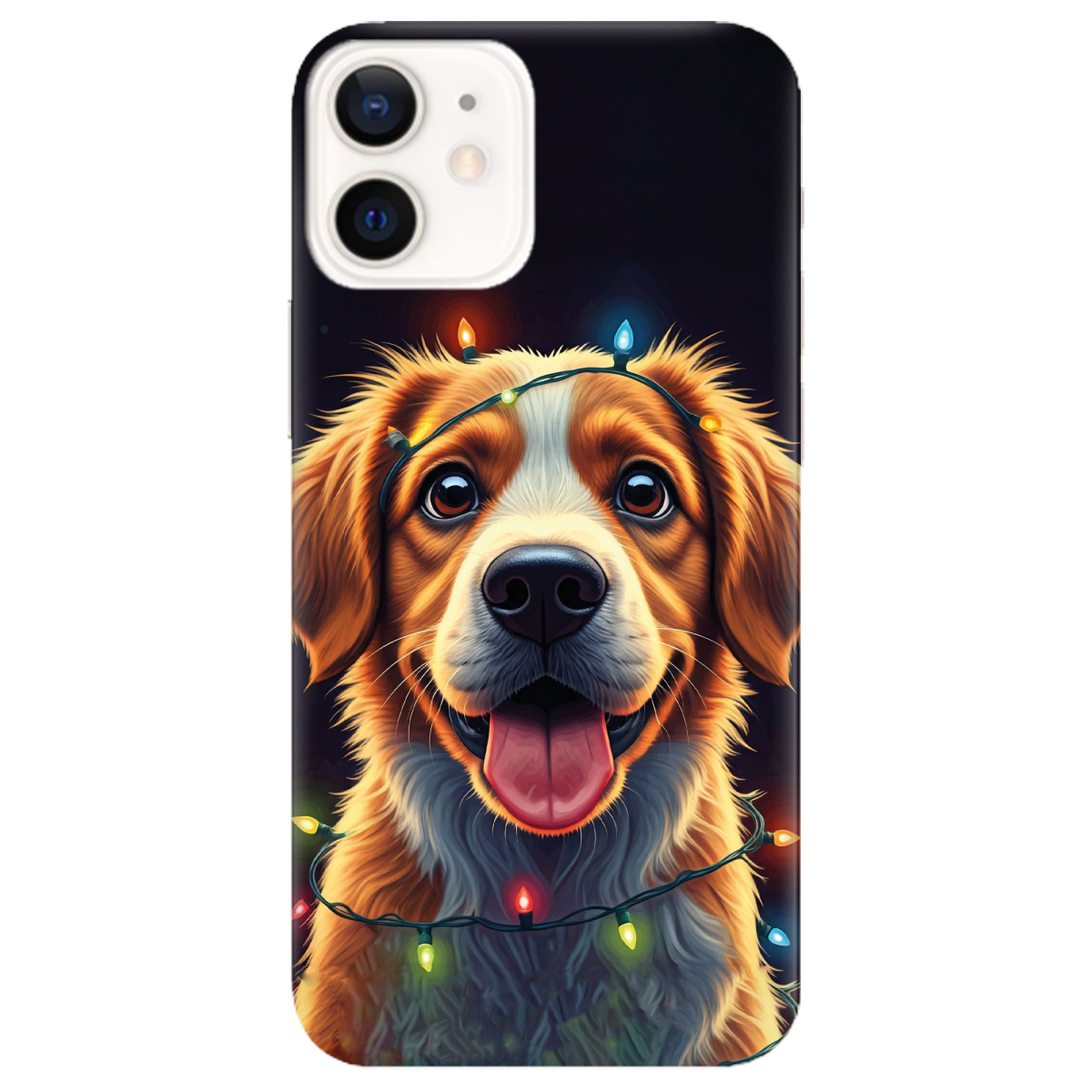 Чехол для Apple iPhone 12 Mini Festive Pup - фото 1 - Чехлы для телефонов