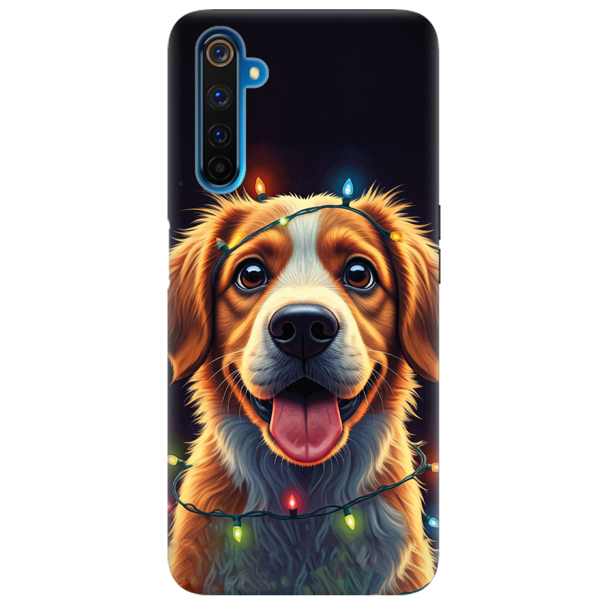 Чехол для Realme 6 Pro Festive Pup - фото 1 - Чехлы для телефонов