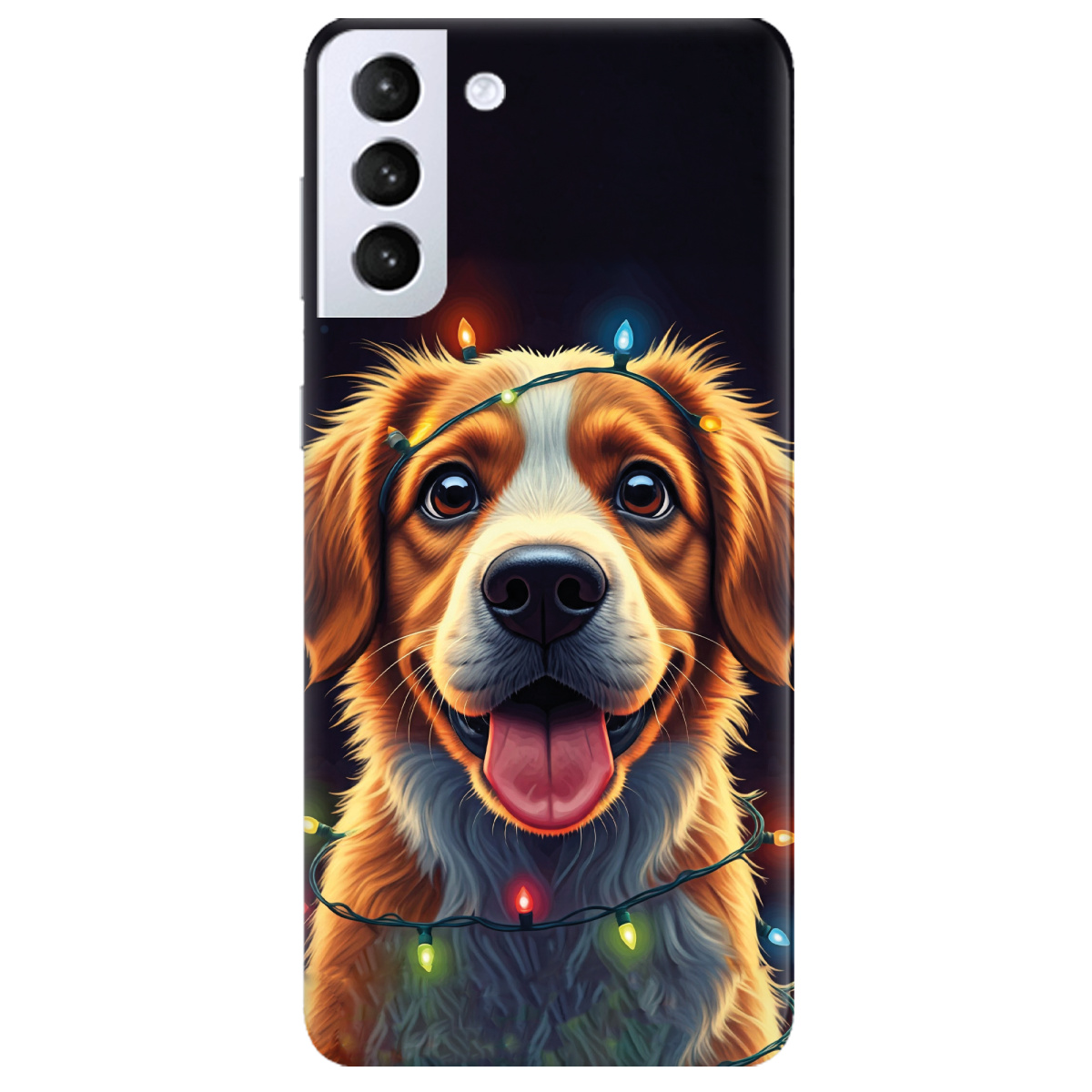 Чехол для Samsung Galaxy S21 Plus Festive Pup - фото 1 - Чехлы для телефонов