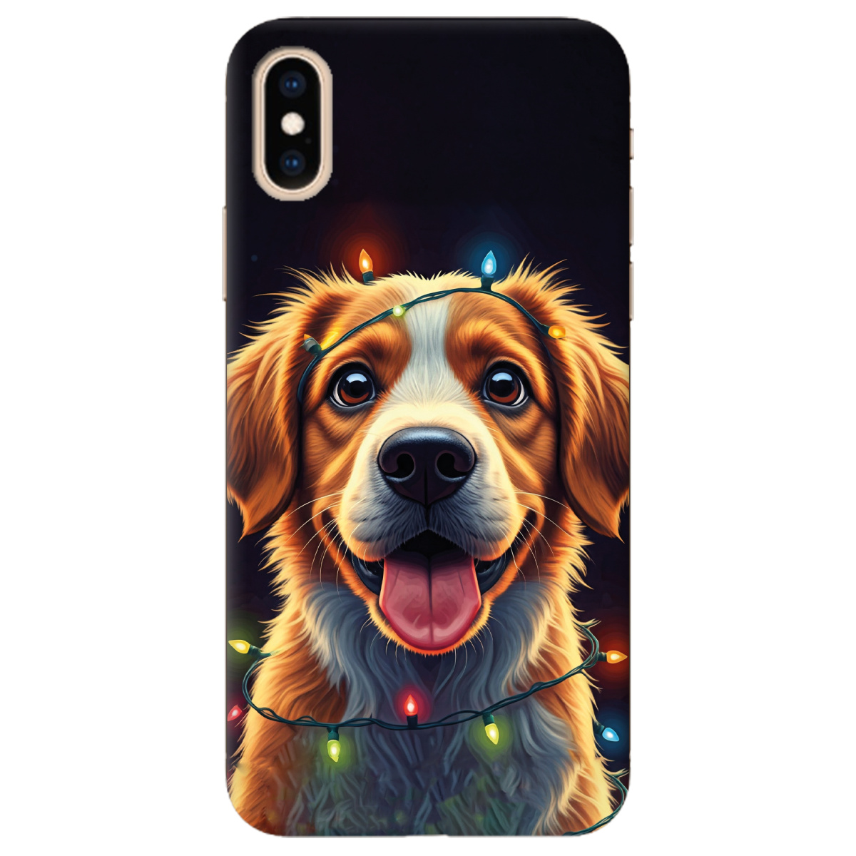 Чехол для Apple iPhone XS Max Festive Pup - фото 1 - Чехлы для телефонов