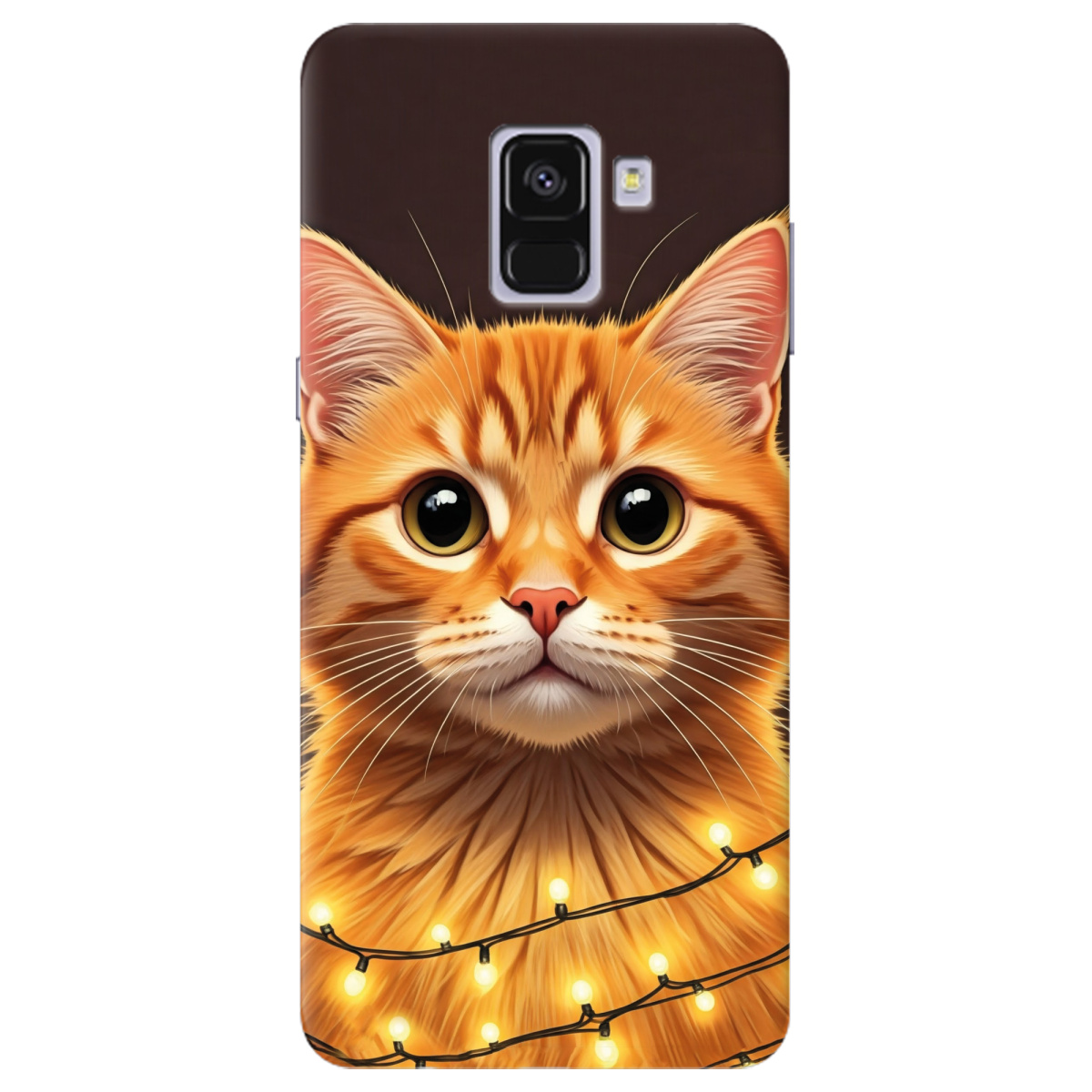 Чехол для Samsung Galaxy A8 Plus 2018 Festive Kitty - фото 1 - Чехлы для телефонов
