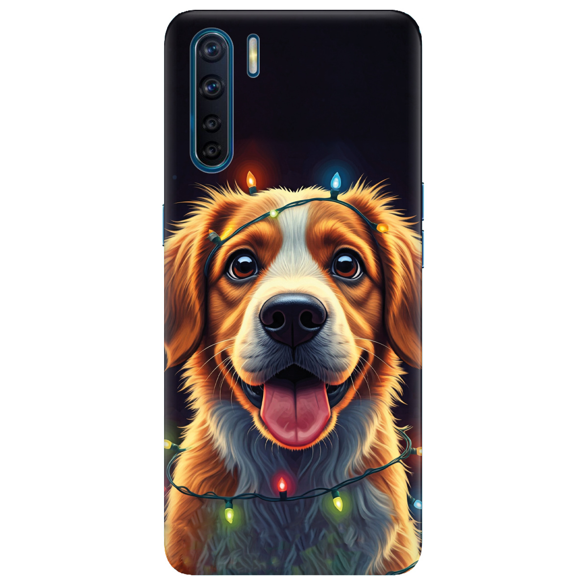 Чехол для Oppo Reno 3 Festive Pup - фото 1 - Чехлы для телефонов