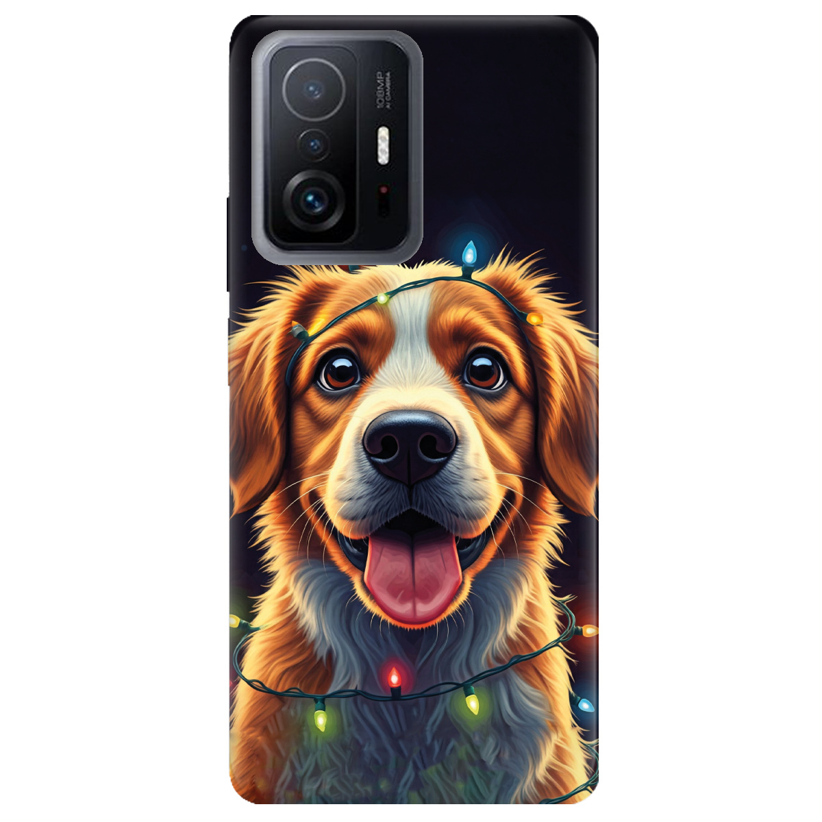 Чехол для Xiaomi 11T Festive Pup - фото 1 - Чехлы для телефонов