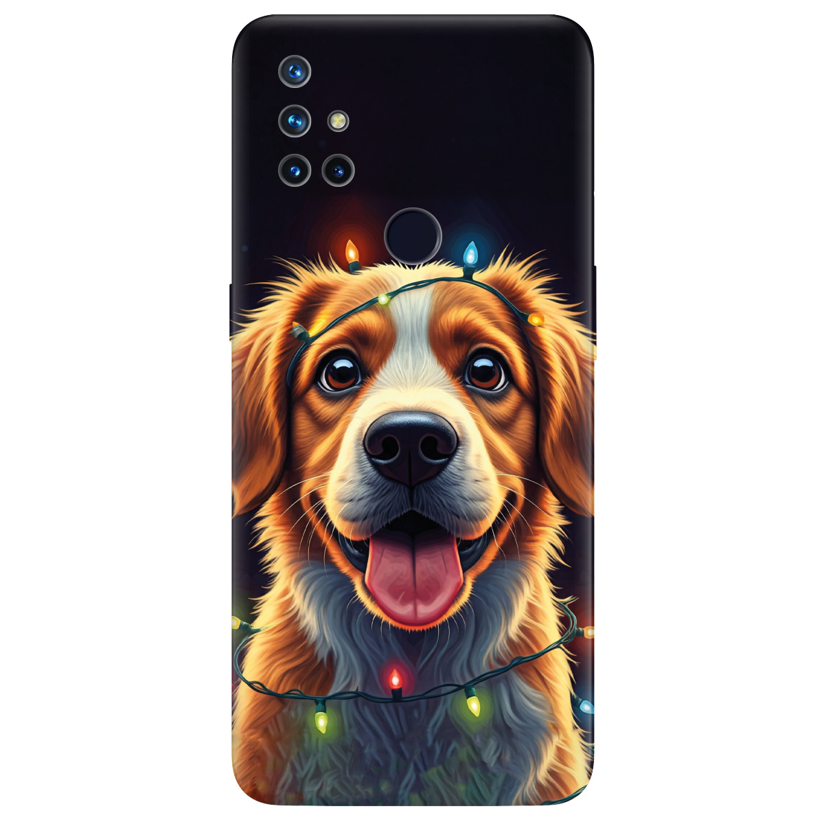 Чехол для OnePlus Nord N10 5G Festive Pup - фото 1 Чехол для OnePlus Nord N10 5G Festive Pup - фото 1 - Чехлы для телефонов