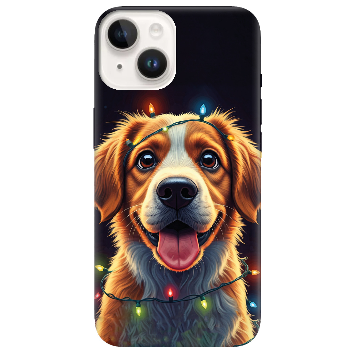 Чохол для Apple iPhone 14 Festive Pup - фото 1 - Чохли для телефонів