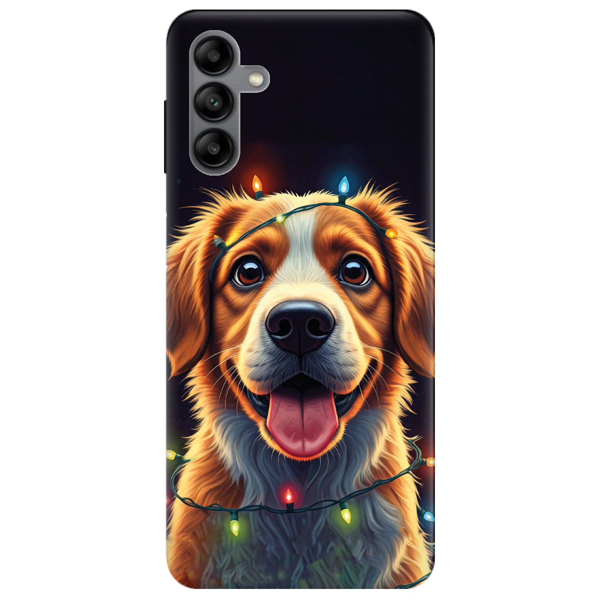 Чехол для Samsung Galaxy A04s Festive Pup - фото 1 - Чехлы для телефонов