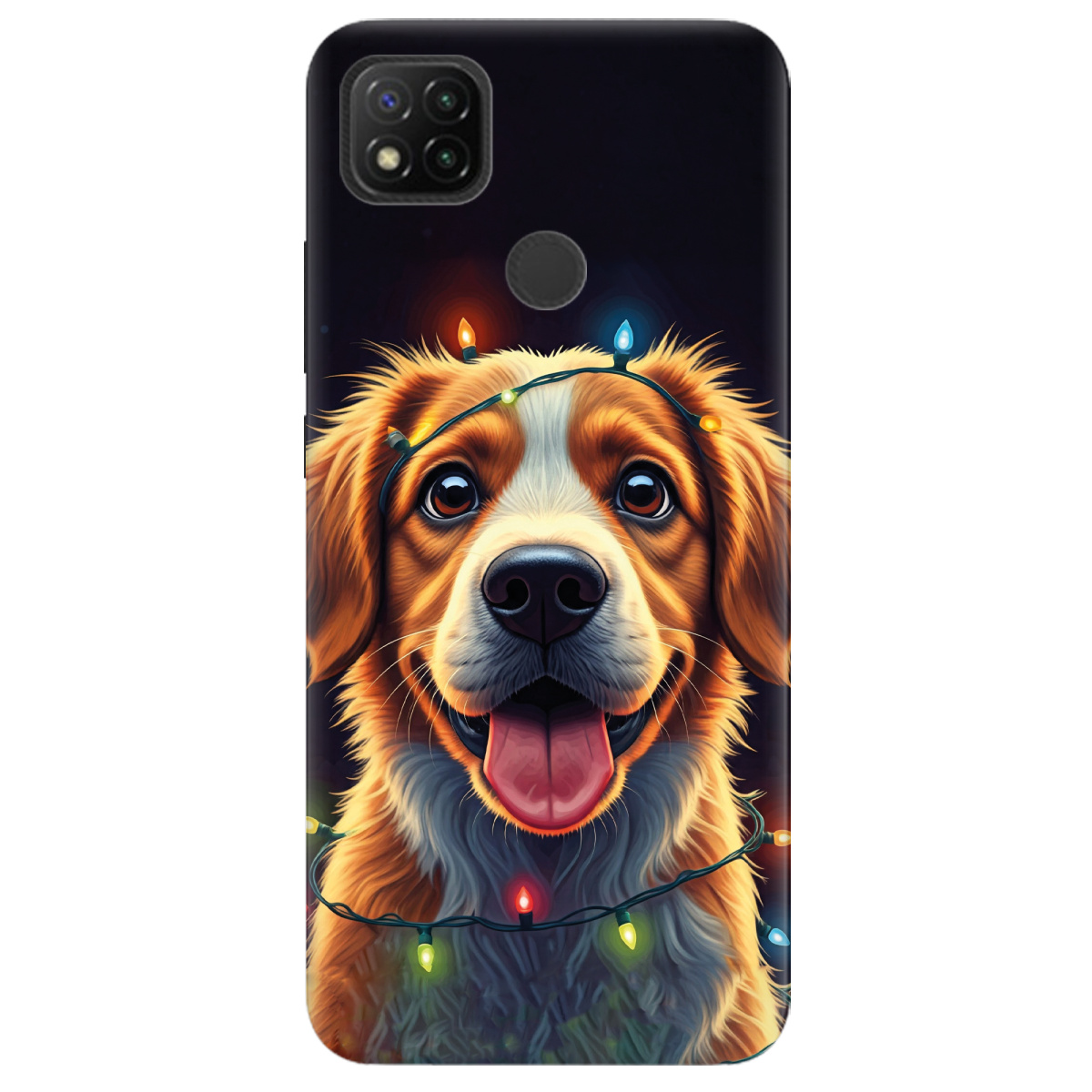 Чехол для Xiaomi Redmi 10A Festive Pup - фото 1 - Чехлы для телефонов