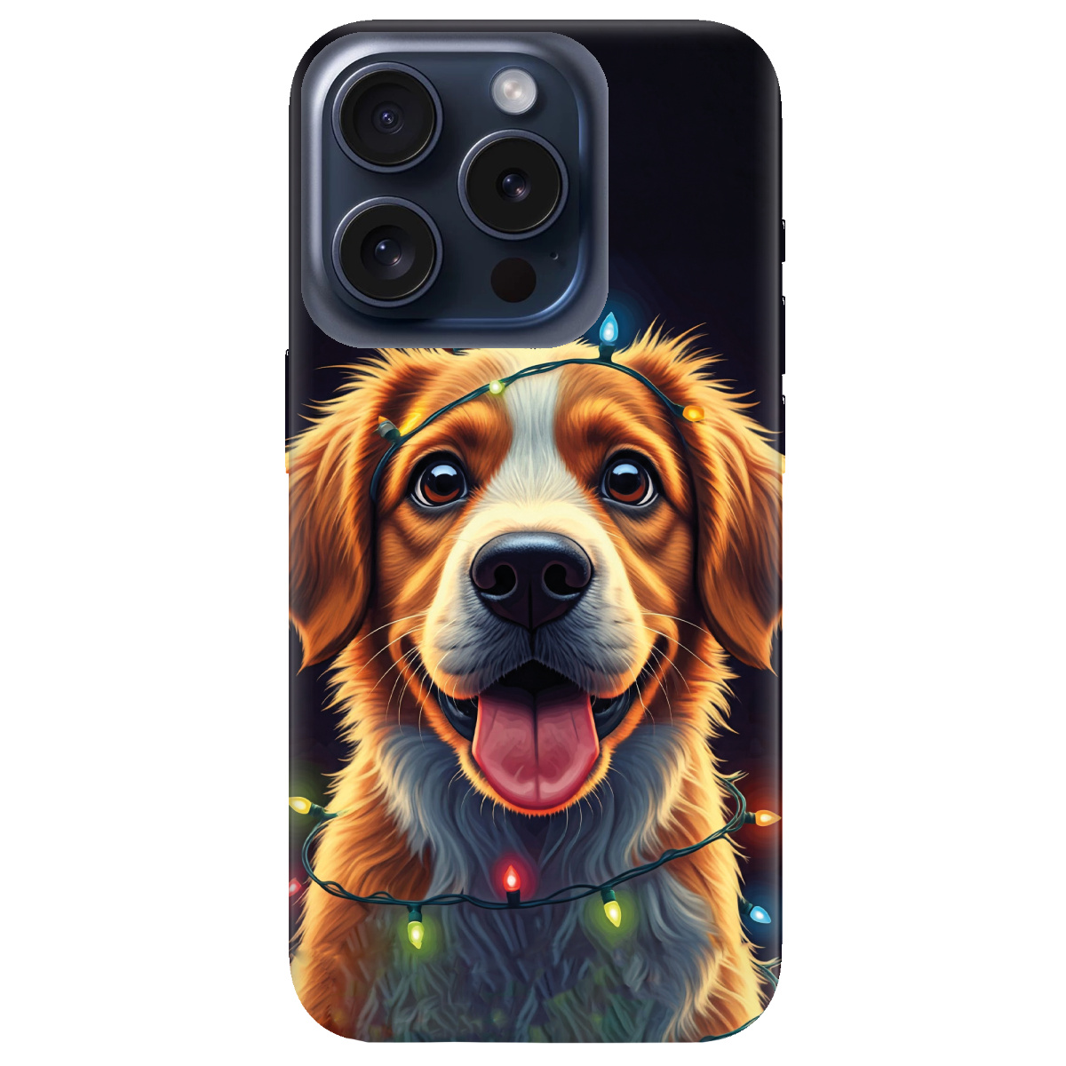 Чехол для Apple iPhone 15 Pro Festive Pup - фото 1 Чехол для Apple iPhone 15 Pro Festive Pup - фото 1 - Чехлы для телефонов
