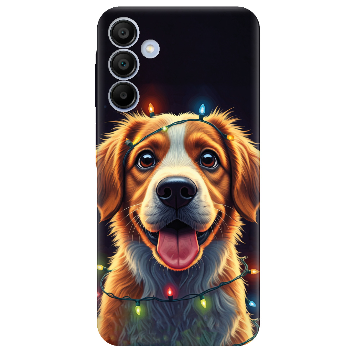 Чохол для Samsung Galaxy A15 Festive Pup - фото 1 Чохол для Samsung Galaxy A15 Festive Pup - фото 1 - Чохли для телефонів