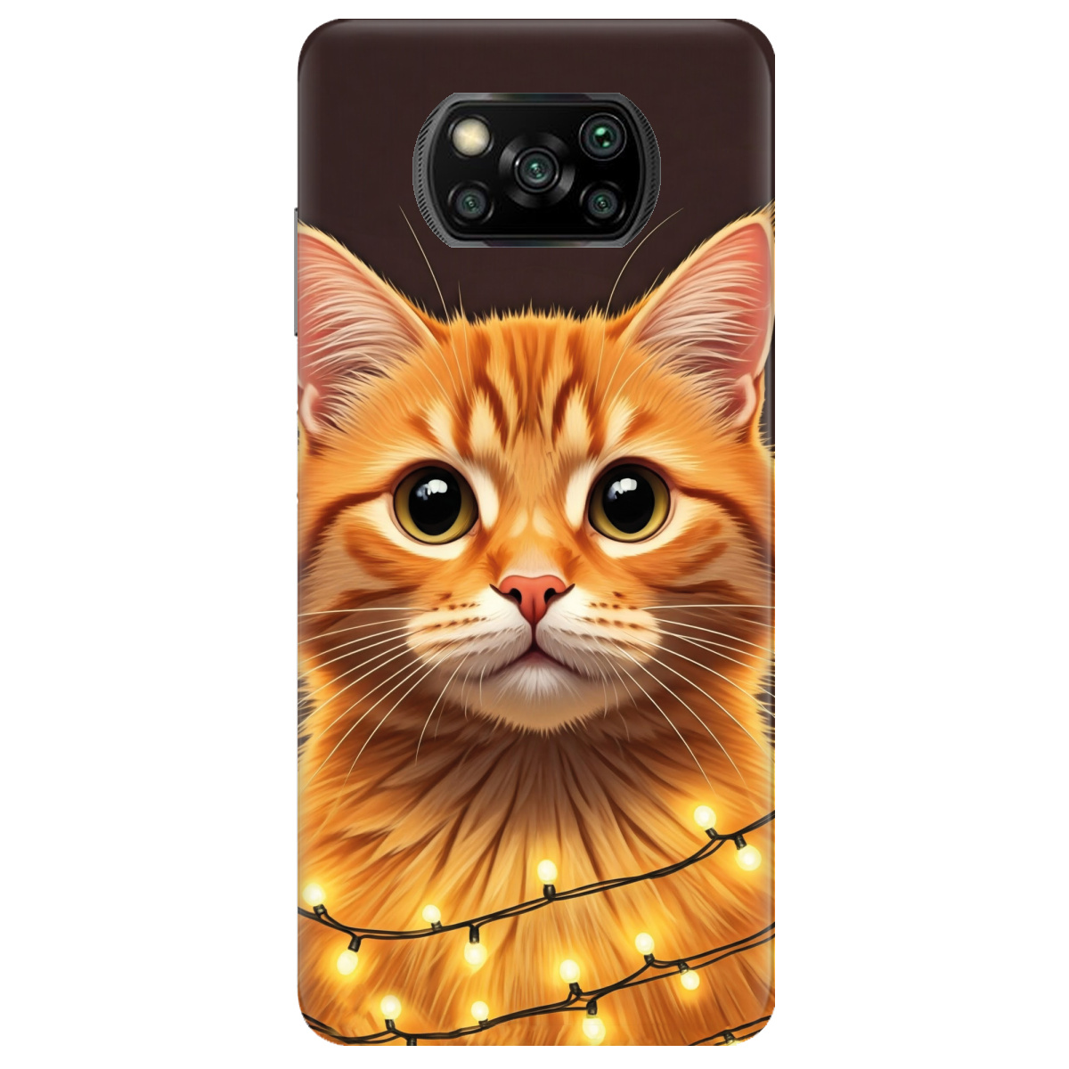 Чехол для Xiaomi Poco X3 Festive Kitty - фото 1 Чехол для Xiaomi Poco X3 Festive Kitty - фото 1 - Чехлы для телефонов