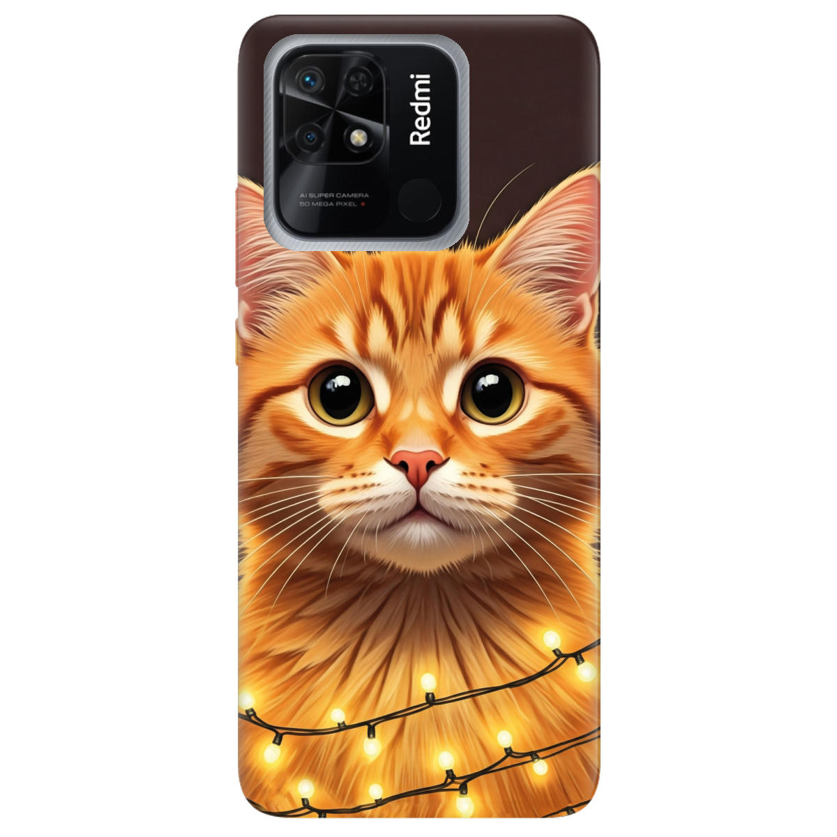 Чехол для Xiaomi Redmi 10C Festive Kitty - фото 1 - Чехлы для телефонов