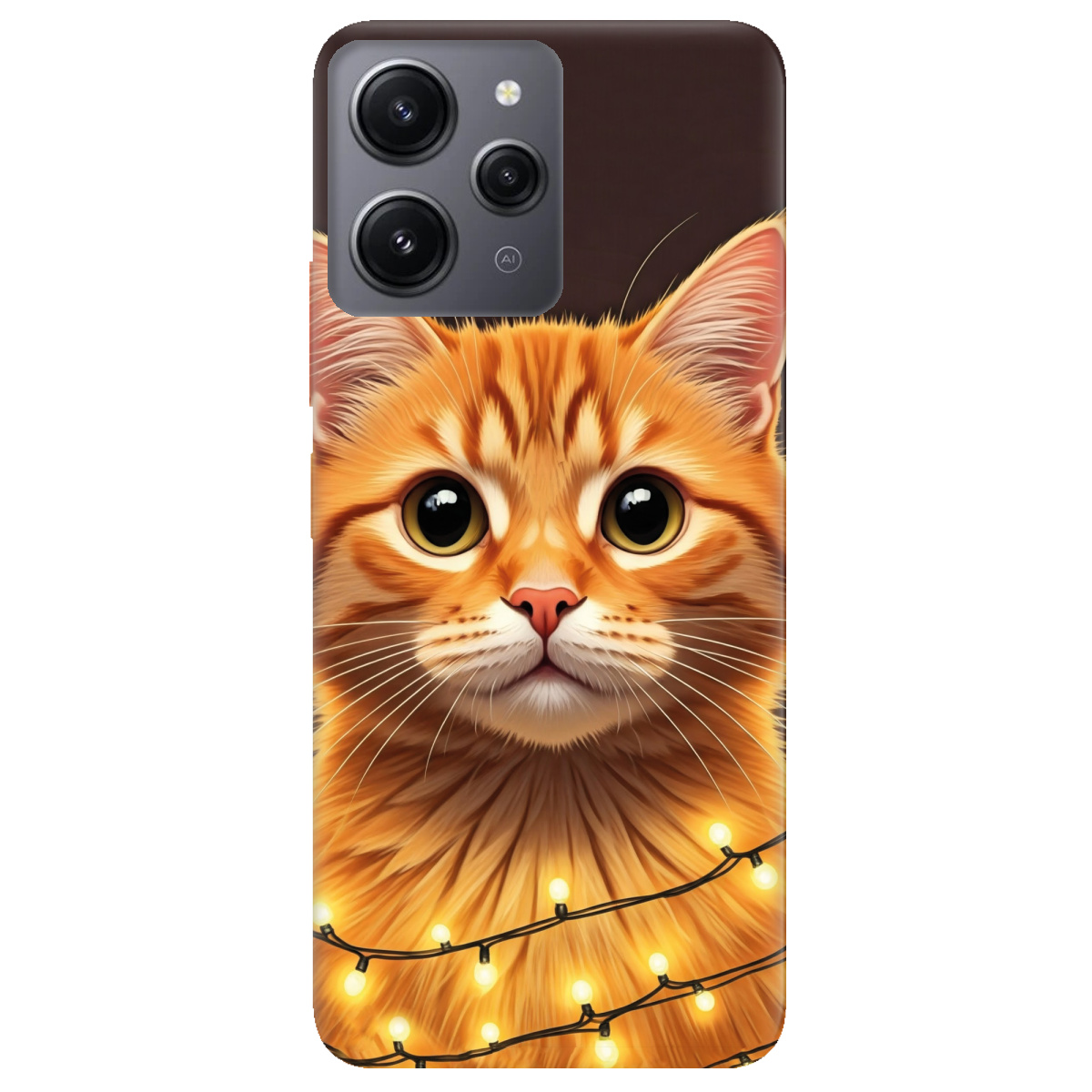 Чохол для Xiaomi Redmi 12 Festive Kitty - фото 1 Чохол для Xiaomi Redmi 12 Festive Kitty - фото 1 - Чохли для телефонів