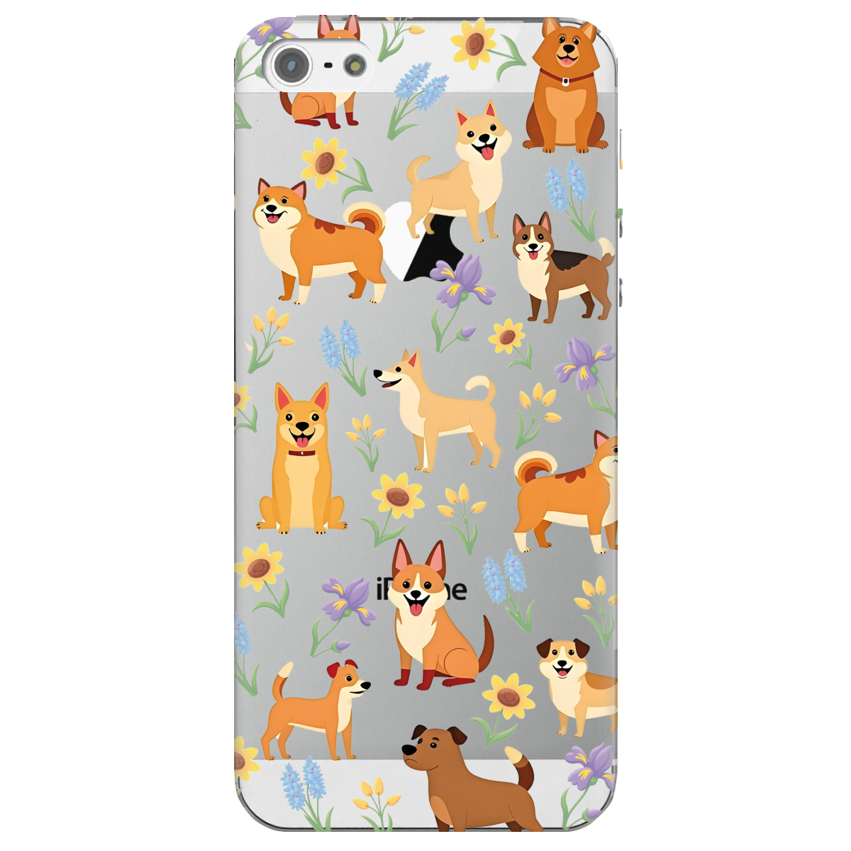 Чохол для Apple iPhone 5/5S Blooming Puppies - фото 1 - Чохли для телефонів