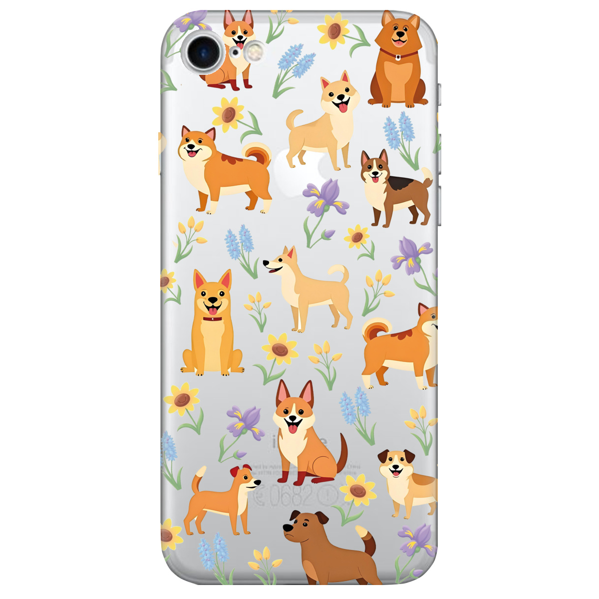 Чохол для Apple iPhone 7 Blooming Puppies - фото 1 - Чохли для телефонів