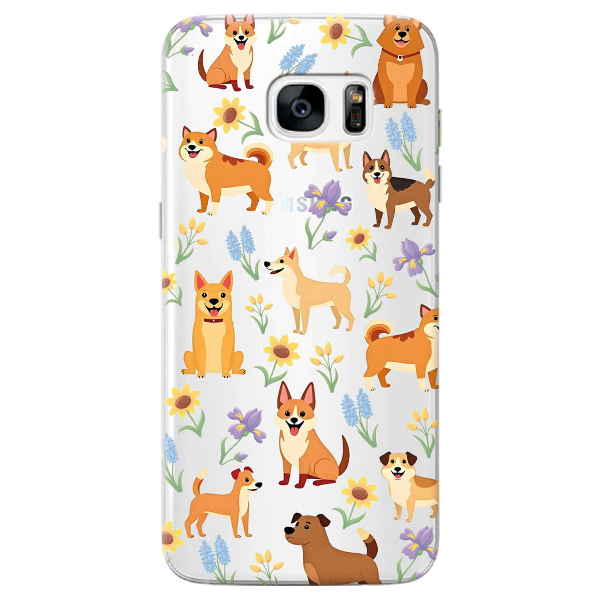 Чохол для Samsung Galaxy S7 Edge Blooming Puppies - фото 1 - Чохли для телефонів