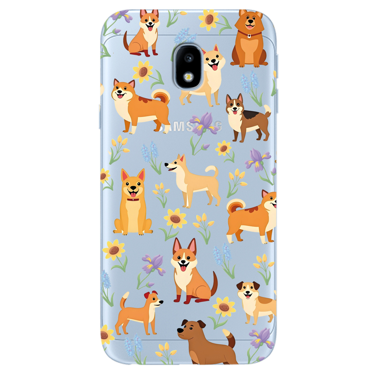 Чехол для Samsung Galaxy J3 2017 Blooming Puppies - фото 1 - Чехлы для телефонов