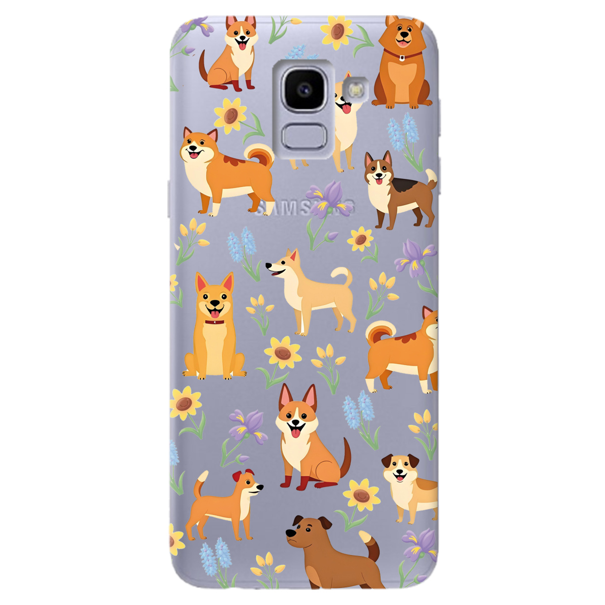 Чохол для Samsung Galaxy J6 2018 Blooming Puppies - фото 1 - Чохли для телефонів