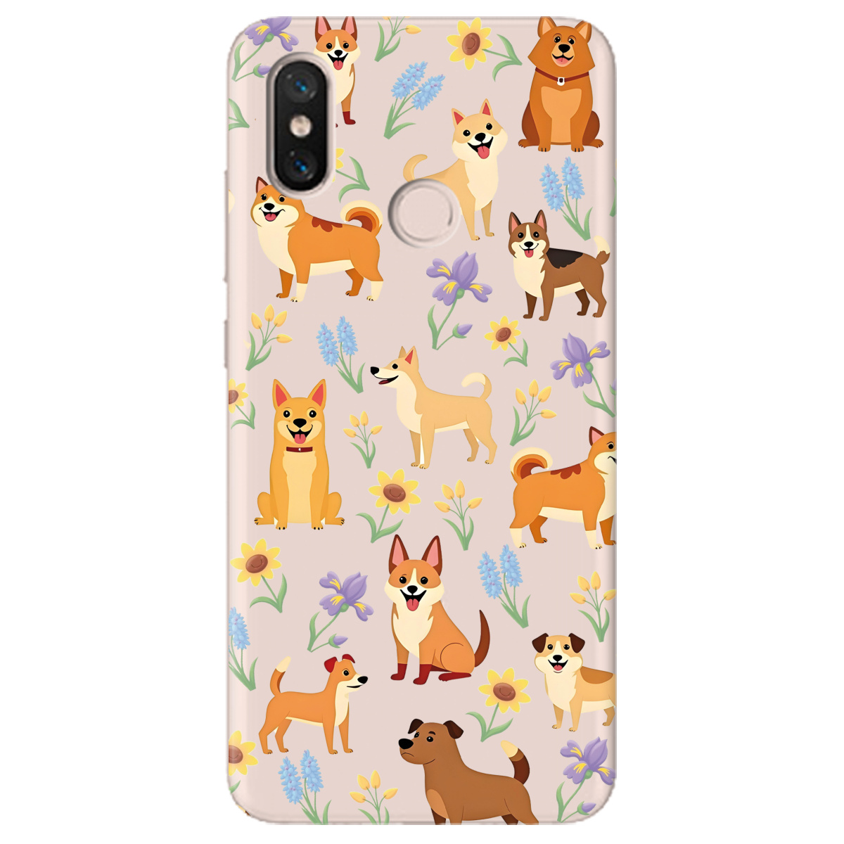 Чехол для Xiaomi Mi 8 Blooming Puppies - фото 1 - Чехлы для телефонов