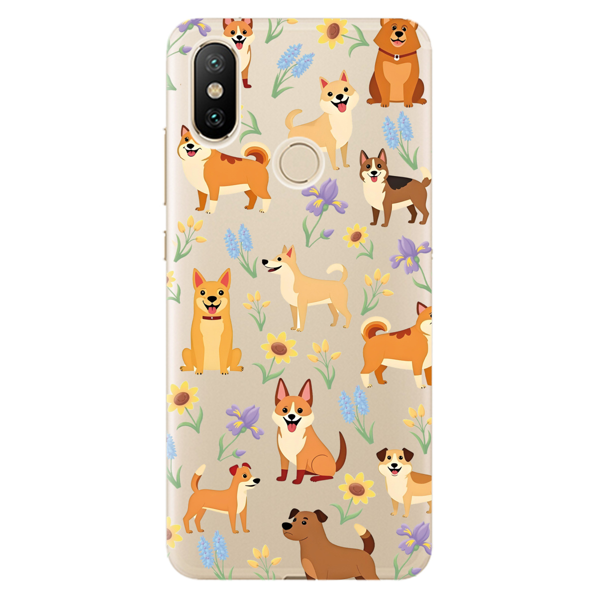 Чехол для Xiaomi Mi A2 Lite Blooming Puppies - фото 1 - Чехлы для телефонов