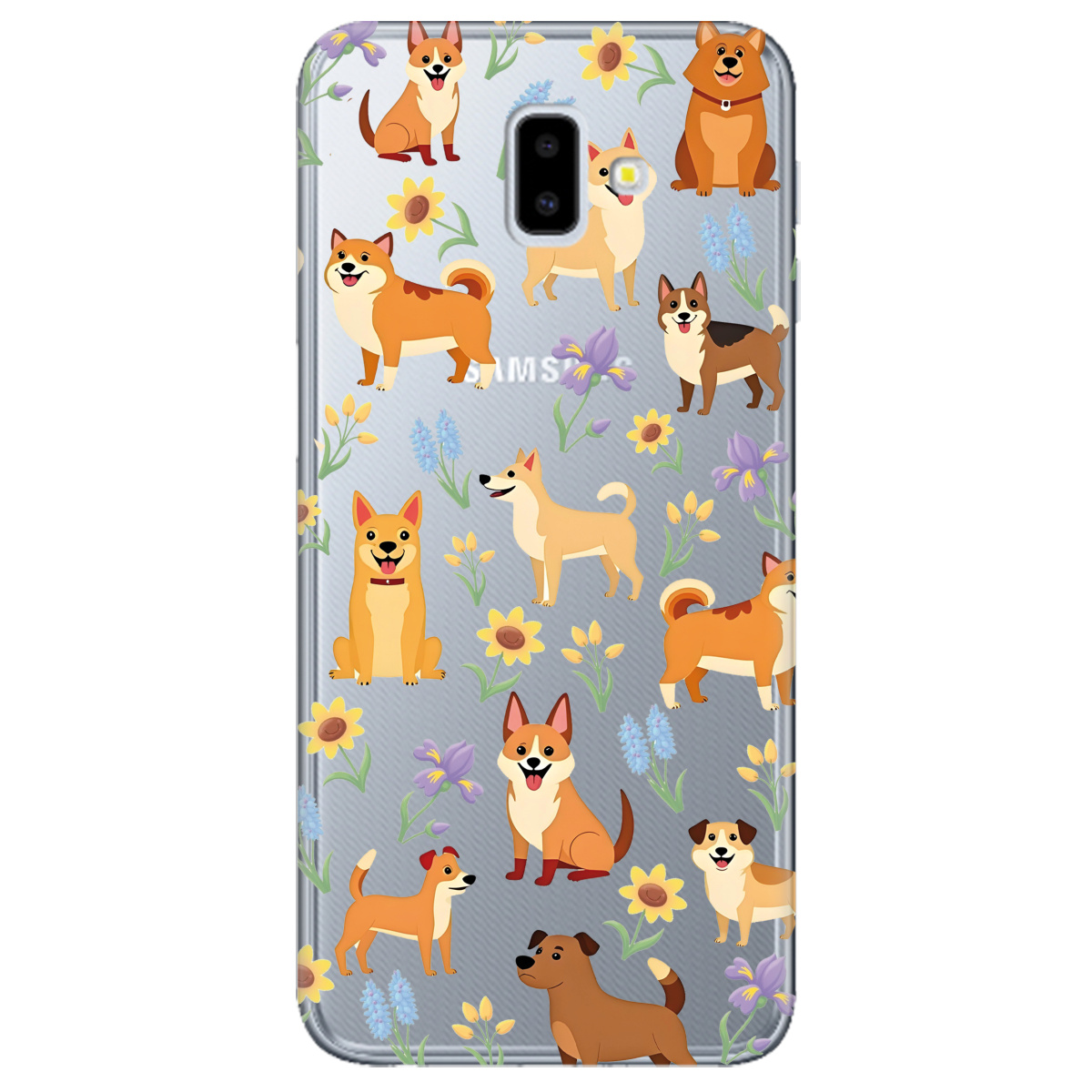 Чохол для Samsung Galaxy J6 Plus 2018 Blooming Puppies - фото 1 - Чохли для телефонів