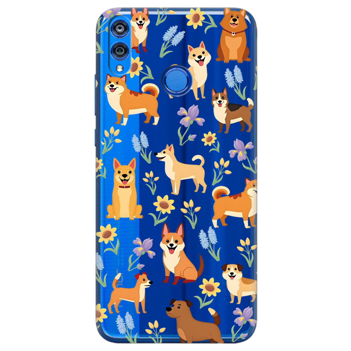 Чехол для Huawei Honor 8x Blooming Puppies - фото 1 - Чехлы для телефонов