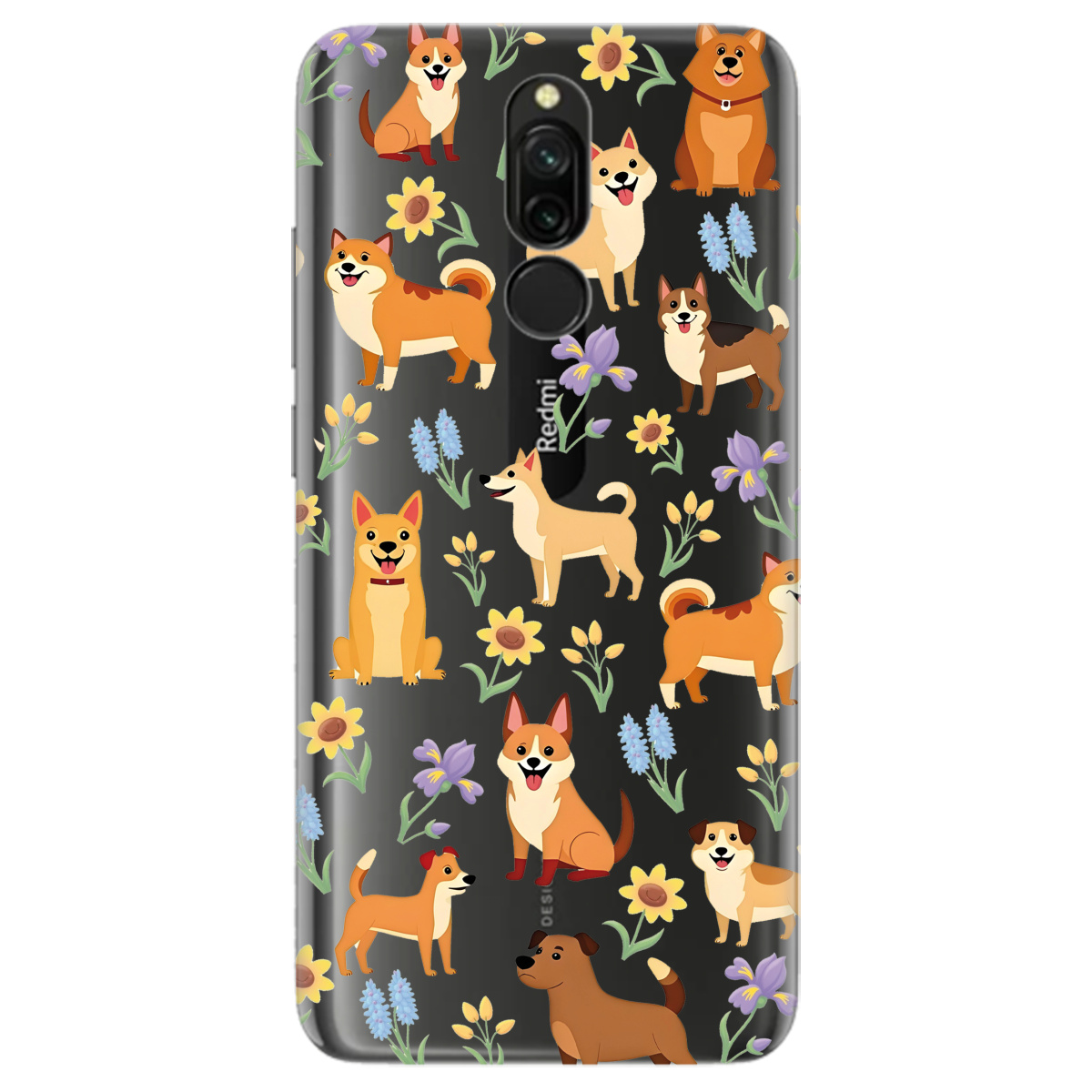 Чехол для Xiaomi Redmi 8 Blooming Puppies - фото 1 - Чехлы для телефонов
