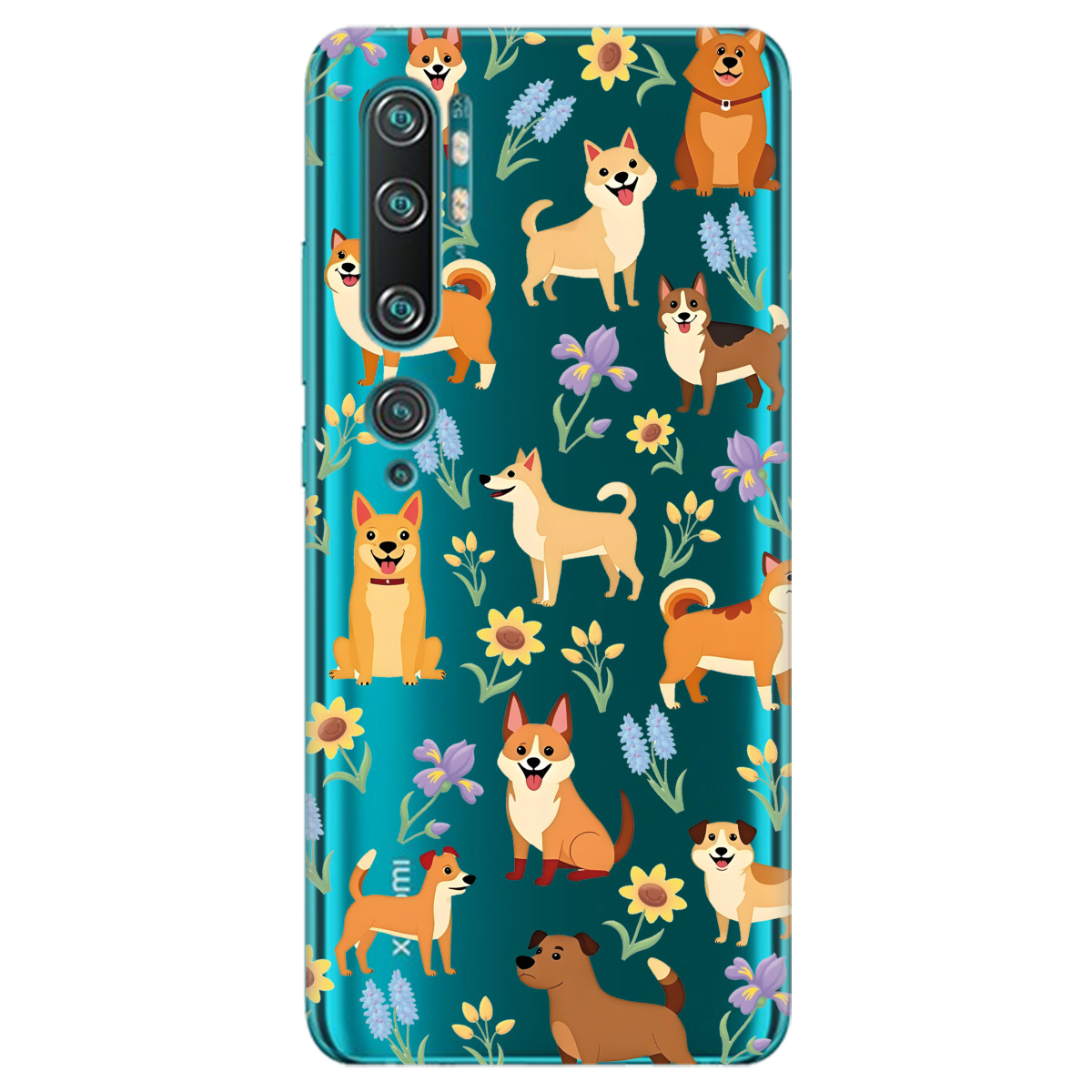 Чехол для Xiaomi Mi Note 10 Blooming Puppies - фото 1 - Чехлы для телефонов