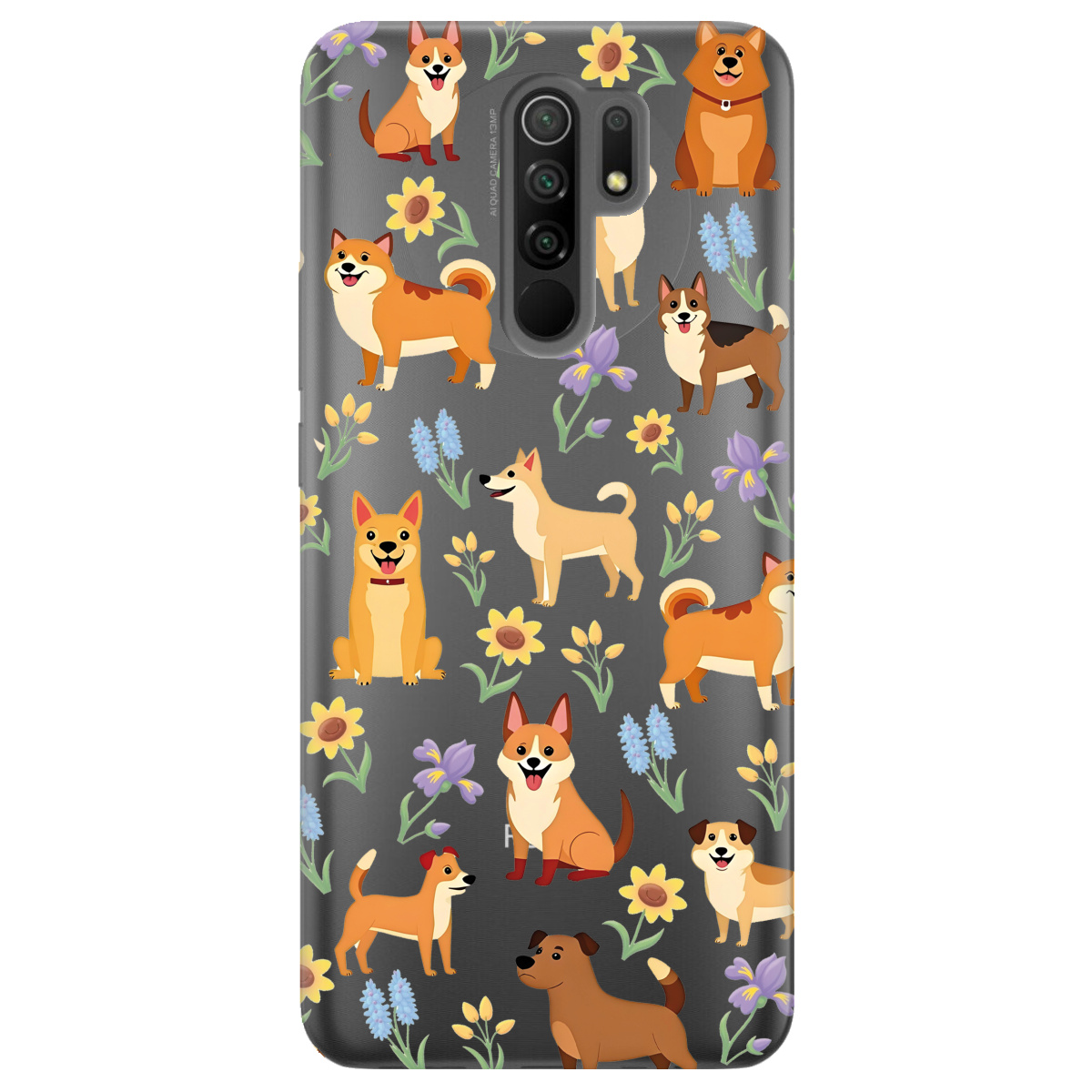 Чохол для Xiaomi Redmi 9 Blooming Puppies - фото 1 - Чохли для телефонів