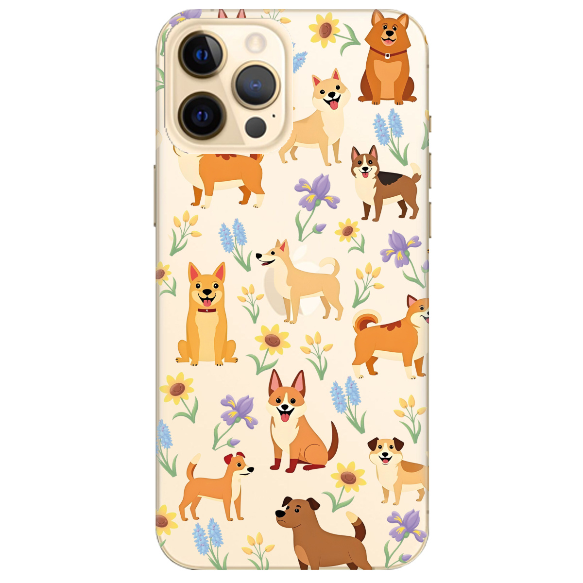 Чехол для Apple iPhone 12 Pro Blooming Puppies - фото 1 - Чехлы для телефонов