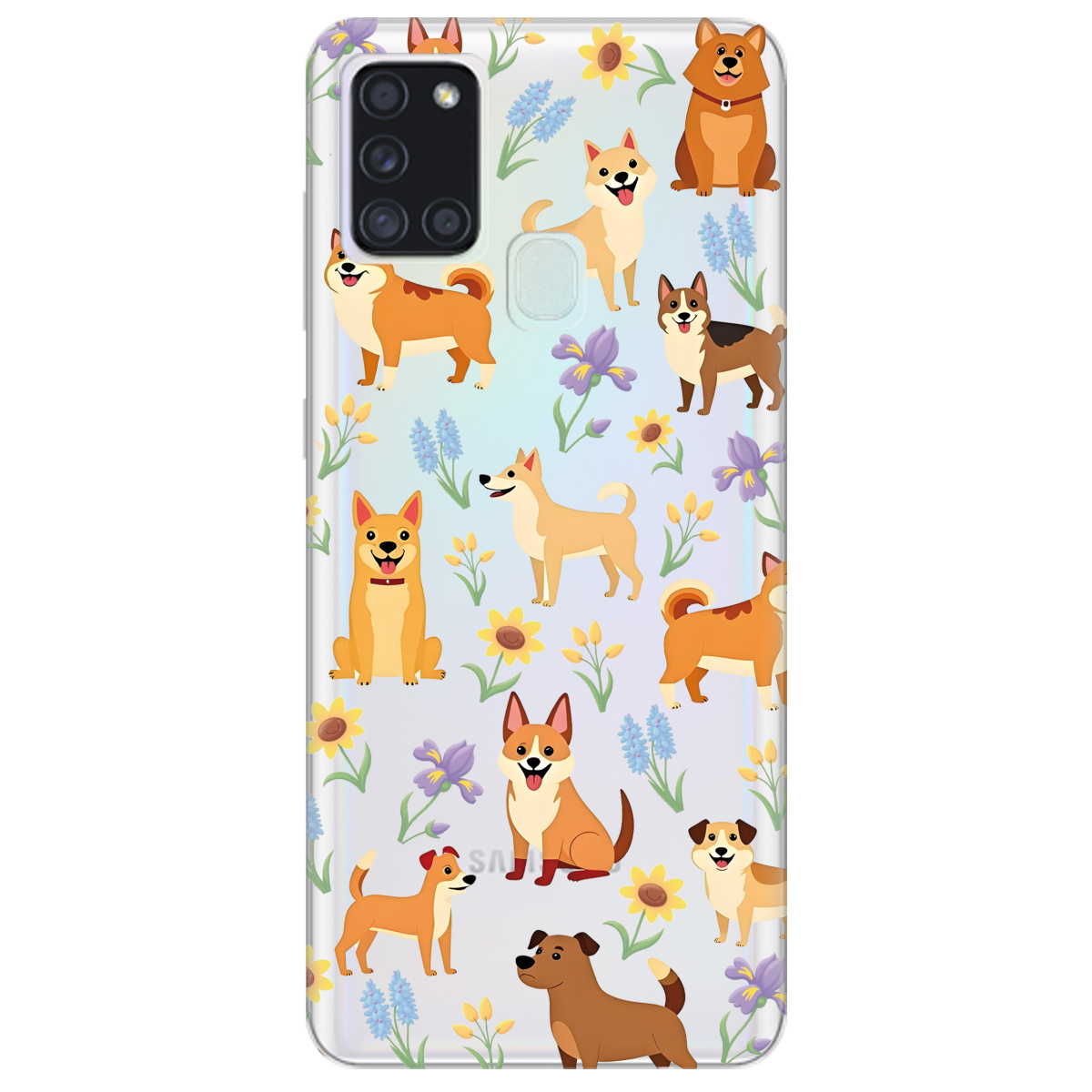 Чохол для Samsung Galaxy A21s Blooming Puppies - фото 1 - Чохли для телефонів