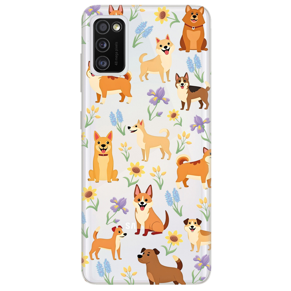 Чехол для Samsung Galaxy A41 Blooming Puppies - фото 1 - Чехлы для телефонов