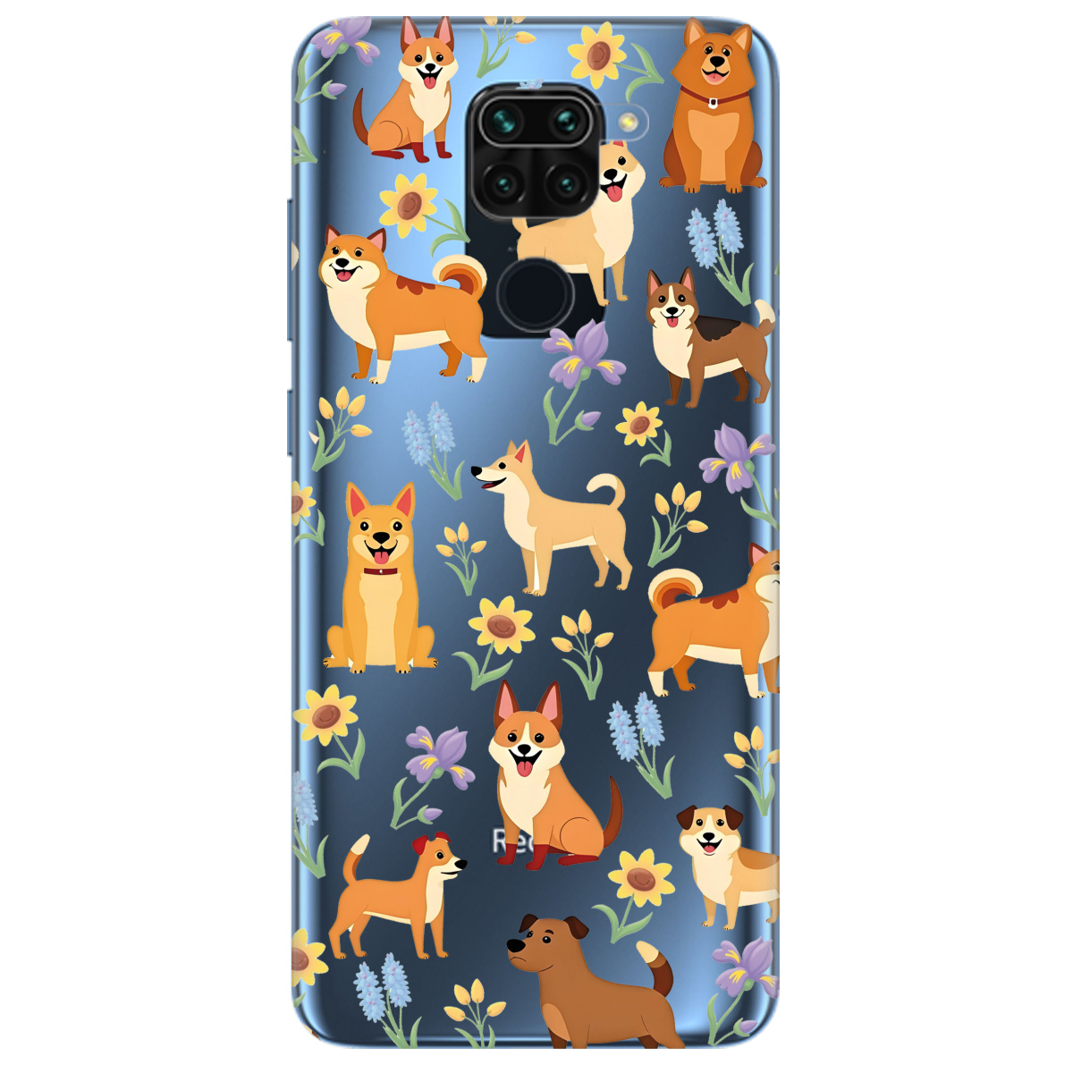 Чехол для Xiaomi Redmi Note 9 Blooming Puppies - фото 1 - Чехлы для телефонов
