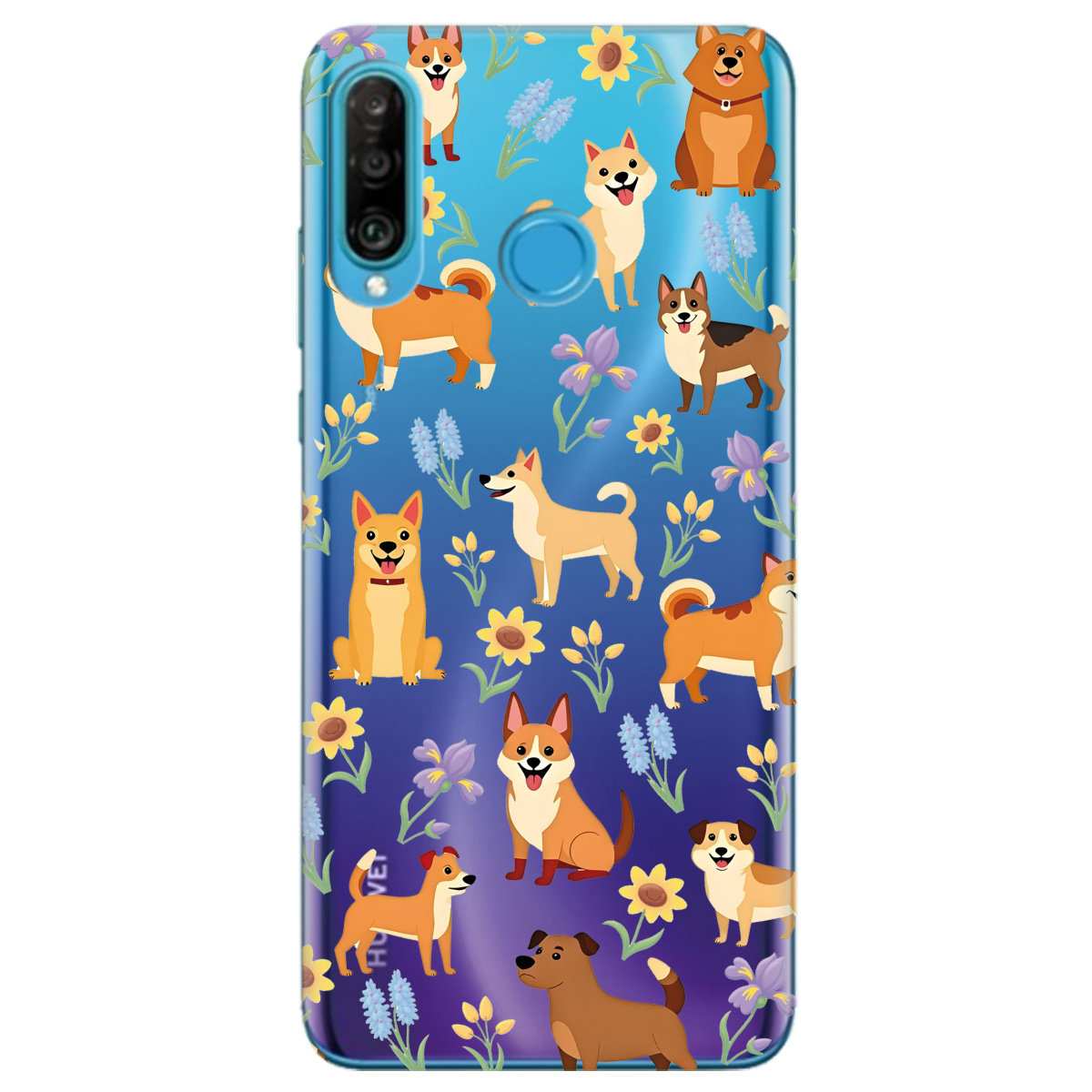Чохол для Huawei P30 Lite Blooming Puppies - фото 1 - Чохли для телефонів