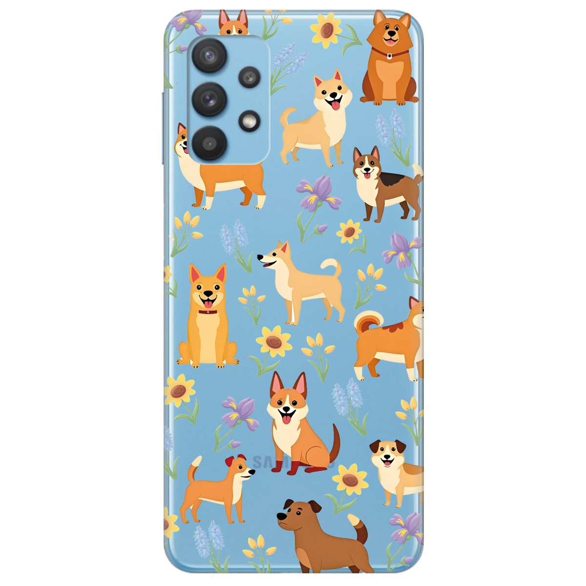 Чехол для Samsung Galaxy A32 4G Blooming Puppies - фото 1 - Чехлы для телефонов
