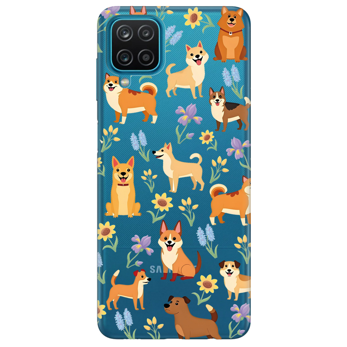 Чохол для Samsung Galaxy M12 Blooming Puppies - фото 1 Чохол для Samsung Galaxy M12 Blooming Puppies - фото 1 - Чохли для телефонів